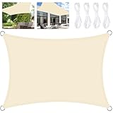 MZJAUVF Sonnensegel, 2 x 3M Sonnensegel Rechteckig, Wasserdicht Sonnenschutz, Sonnensegels Balkon UV...
