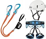 LACD Klettersteigset Ultimate 3.0 S Ferrata Klettersteigset, Black-orange Klettergurt Start 2.0...