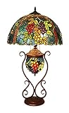 Tiffany Tischlampe Tiffany-Stil Mutter und Kind Tischlampe Tri-Farbe Trauben Art Wohnzimmer Nacht...