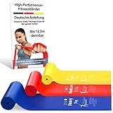 MINDFUL POWER® Fitnessbänder 2,5m, Extra Lange Widerstandsbänder[3er Set], Gymnastikband...