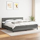Tidyard Boxspringbett mit Matratze Jugendbett Bett mit Kopfteil Bettrahmen Boxbett Polsterbett...