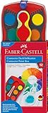 Faber-Castell 125030 - Farbkasten CONNECTOR mit 12 Farben, inklusive Deckweiß, Pinselfach und...