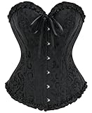 Ivy Shi Damen Vollbrust Corsage Korsett Top Gothic Vintage Corsagen Bustier Corsette- Gr. 32 (S),...