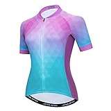 Hotlion Damen Radtrikot Kurzarm Fahrradshirt MTB Fahrradbekleidung, HT2004-SJ, Large