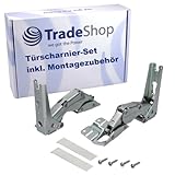 Trade-Shop 2er Set Kühlschrankscharnier oben unten kompatibel mit Balay 3FI556B31, 3KIB385001,...
