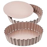 OKUMEYR 2st Lebende Boden Backform Blech Runde Kuchenformen Mini-tartepfanne Kleine Cupcake-pfannen...