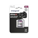 Integral 128 GB SD-Karte 4K Ultra-HD-Video Premium-Hochgeschwindigkeitsspeicherkarte SDXC Bis zu 100...