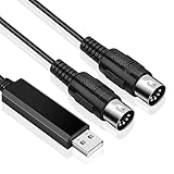 Eouayoree USB MIDI Kabel Konverter USB Schnittstelle zu In-Aus MIDI Kabel Funktioniert für PC...