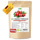 EWL Naturprodukte 1kg Bio Hagebuttenpulver | Ganze gemahlene Hagebutte | Hagebuttenpulver aus...