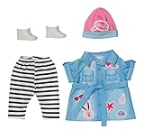 Zapf Creation 832585 BABY born Deluxe Jeans Kleid 43cm - Puppenkleidung Set mit Puppenkleid,...