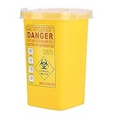 Kanülenabwurfbehälter, Kunststoff Nadel Container, Entsorgung 1L Größe Sharps Container, Yellow