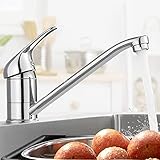 BONADE Hochdruck Wasserhahn Küche, 360° Drehbar Einhebelmischer Küchenarmatur aus Messing,...