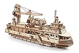 UGEARS 3D-Puzzles Forschungsschiff – Vatertagsgeschenk DIY-Modellschiff 3D – Exklusive...