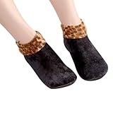 Wintersocken für Kinder, Jungen und Mädchen, warm, mit Fleece-Futter, Leopardenmuster, für das...