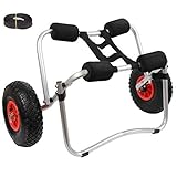 TRUTZHOLM Kanuwagen Kajakwagen Bootstrailer Surfwagen Alu Bootswagen 80 kg Kanu inkl. Spannriemen...