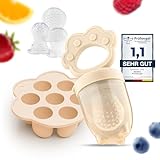 MiaBino Fruchtsauger & Silicone Feeder Set – BPA-frei, 2-in-1 Schnuller und Futterspender,...