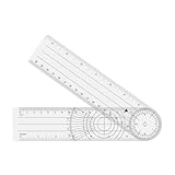 Catelves Winkelmesser, Goniometer Physiotherapie, PVC Medizinischer Winkelmesser 360° Winkel...