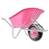 Matrix Schubkarre pink 100l Liter 250 kg verzinkt Luftrad Schubkarren groß Garten Scheibtruhe...