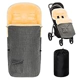 Zamboo Lammfell Fußsack 2in1 für Kinderwagen & Buggy - Universal Baby Winterfußsack und Einlage...