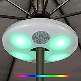 Upgrade Sonnenschirm Beleuchtung LED, Außenleuchten Licht Scheinwerfer Schnurlose 2 Modi 5 Farben...