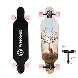 WHOME Longboards – 31 Zoll Kleines Longboard Cruising Skateboard – für Erwachsene/Kinder...