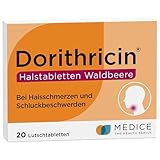 Dorithricin Halstabletten Waldbeere 20 Lutschtabletten bei Halsschmerzen & Schluckbeschwerden -...