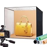 RALENO® Fotostudio Set 50 x 50 x 50 cm professionelle superhelle Fotobox mit 50 W / 5500 K / 92 CRI...