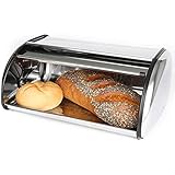 Domotti Brotbehälter aus Edelstahl 36 x 23 x 15 cm Brotkasten Brotbox Brotaufbewahrung...