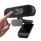 Aurolumiz 1080P FHD Webcam mit Dualem Privacy-Schutz (Stummschaltung & Abdeckung), Kristallklarem...