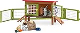 schleich 42420 Kaninchenstall, für Kinder ab 3+ Jahren, FARM WORLD - Spielset