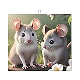 Mouse In Love Abtropfmatte für Küche, wasserabsorbierend, schnell trocknend, rutschfest, geeignet...