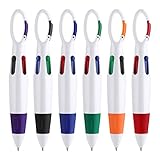 TIESOME 1,0 mm 4-in-1 Kugelschreiber Retractable, 6 Stück Shuttle Pens Multicolor Kugelschreiber...