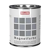 OELLERS Magnetfarbe, magnetische Wandfarbe für innen, 750ml/4m2, Grau, Farbe für Holz, Metall,...