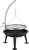 ACTIVA Schwenkgrill Merlin I Premium Feuerschale mit Grillrost inkl. hochwertigem & verchromtem...