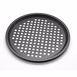 YYLUOYANG Pizzateller 12 Zoll kreisförmige perforierte Pizzaplatte, Pizza-Backplatte,...