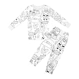 Kinder DIY Handbemaltes Homewear-Set Kreatives Ausmalen Pyjama Spielen Tragen Jungen Mädchen...