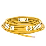 Kalitec 10 Meter H05V-K 0,5 mm² gelb Verdrahtungsleitung I Aderleitung flexibel I PVC Einzelader I...