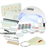 NAILS FACTORY Gelnägel Starterset Weiß - Nagelset für Anfänger - Gelnägel Nagelstudio Set mit...