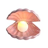 TOWARDSNAN Kinder Nachtlicht Dekorative Tragbar Niedliche Muschel Perlenform Keramikmaterial...