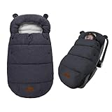 Baby Fußsack Winter für Babyschale Einschlagdecke Wasserdicht Universal Winterfußsack...