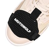 EUIOOVM Motorrad Schuhschutz, Gear Shifter Schaltschutz Pad mit Einstellbarem Elastischem Band,...