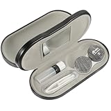 VILLCASE Brillenetui mit Doppelfunktion aus PU Leder Hartschalenkonstruktion Tragbarer Organizer...