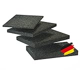 BAUHELD® Terrassenpads 90x60x 6mm [80 Stück] Hochwertige Bautenschutzmatte aus Gummi-Granulat...