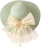 ZRDSZWZ Zuverlässiger Sonnenhut für Mädchen, Strohhut für Kinder, Strand, Sonnenschutz, Blume,...