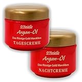 D'Aniello 2x125ml ArganÖl Tagescreme & Nachtcreme - Gesichtscreme Damen - Gesichtscreme Männer -...