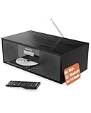 DAB Radio mit CD Player und Bluetooth | 60W Stereoanlage | Kompaktanlage mit USB | CD Player HiFi |...