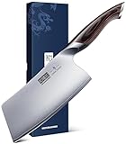 HOSHANHO 18cm Hackmesser, Scharfes Profi Hackmesser Kochmesser Edelstahl Fleichmesser, Mehrzweck...