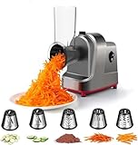 Elektrische Käsereibe Gemüsehobel - Elektrische Drehreibe Chopper Salat Maker mit 5...