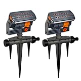 2 Stück Viereckregner 16 Löcher mit Bodennadel 90 M² Rasensprenger Viereckregner Fächerspray...