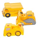 Beaupretty 3 Stück Teiliges Baufahrzeug Set für Kleinkinder Realistischer Kipplaster Kran und...